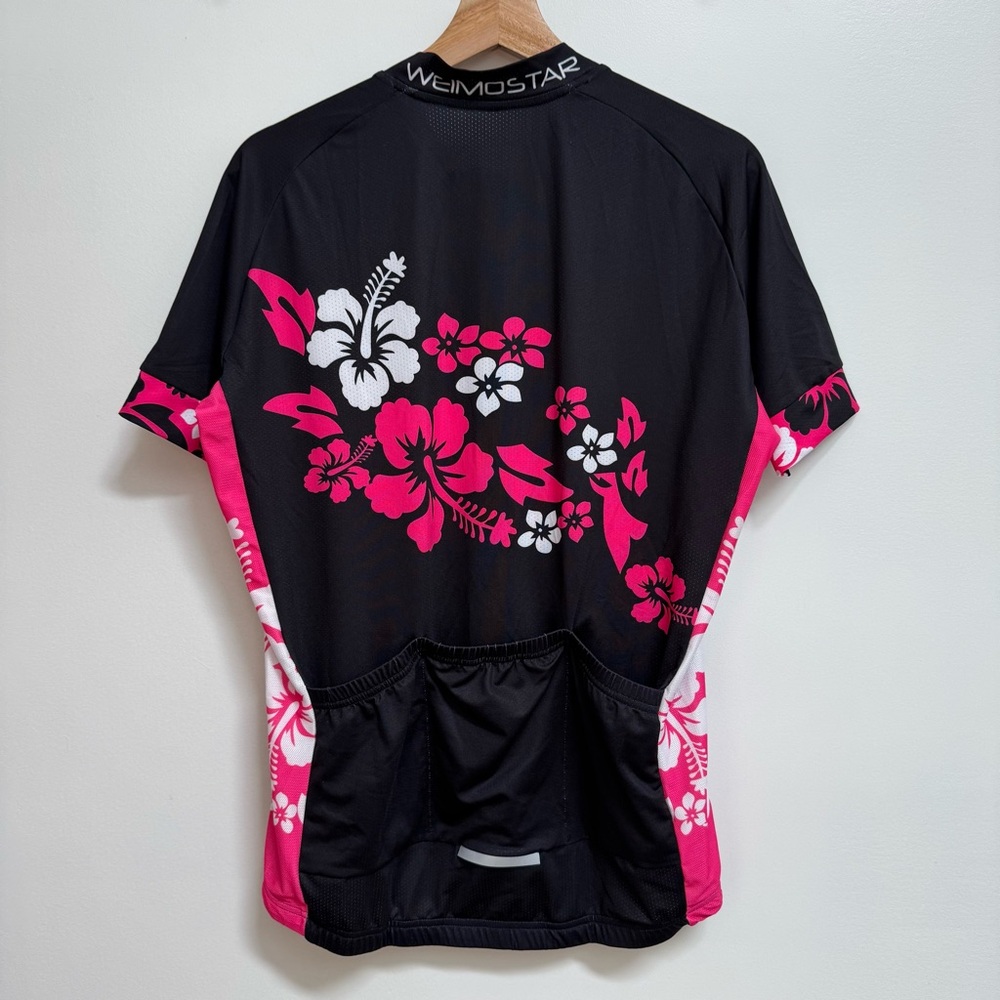 Weimostar Bicycle Jersey Floral Zip Up Top - Picture 6 of 12